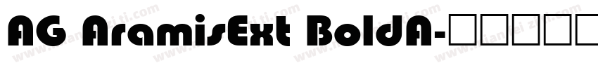 AG AramisExt BoldA字体转换